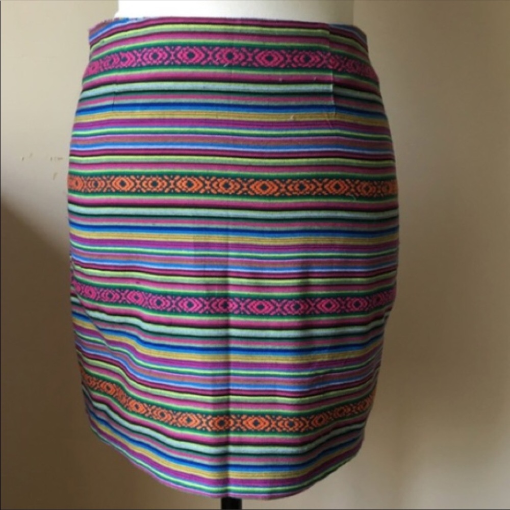 Anthropologie Kaisley Multicolor Stripe Mini Skirt